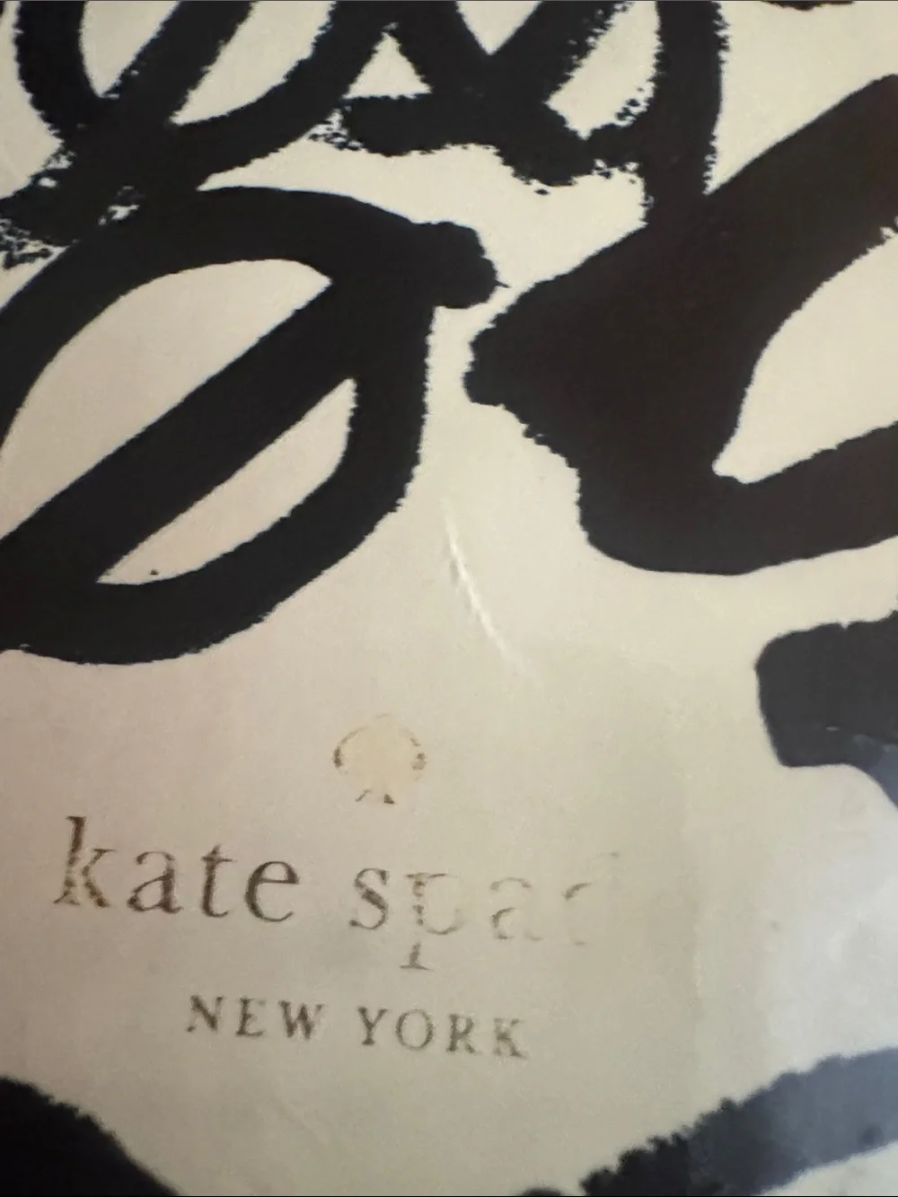 kate spade Black & White Scribble Zip Pouch